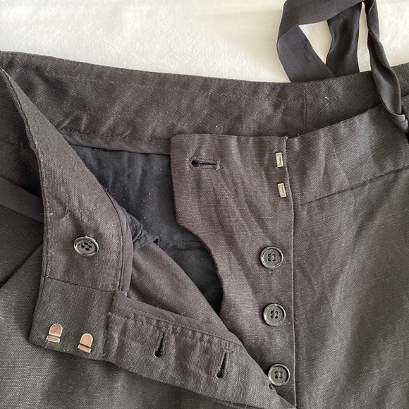 Aritzia Wilfred Allant Crop Tie Waist Button Fly Linen Blend pants Size 4 - Picture 9 of 15